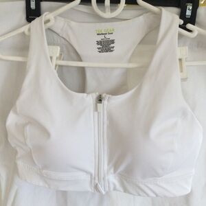 Tek Gear Large White Performance Sports Bra with Racerback